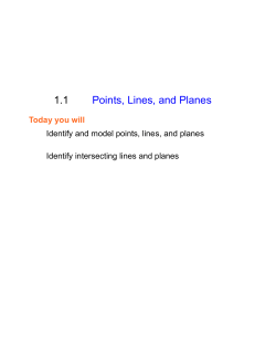 1.1 Points, Lines, and Planes