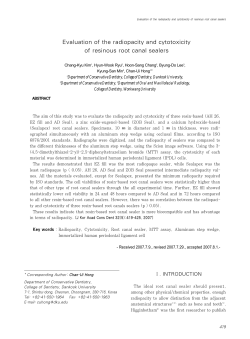 Evaluation of the radiopacity and cytotoxicity of resinous root canal