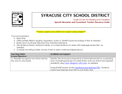 Grade 03 Unit 02 - The Syracuse City School District