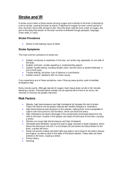 Stroke and IR - St. James`s Hospital