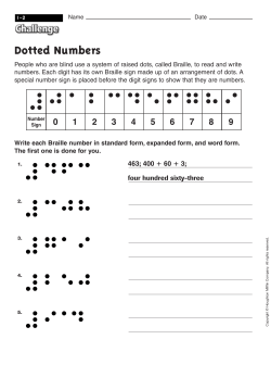 Unit 1-2 Dotted Numbers