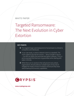 Targeted Ransomware: The Next Evolution in Cyber Extortion