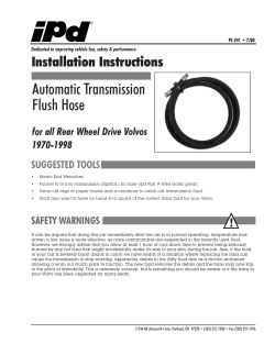 Automatic Transmission Flush Hose