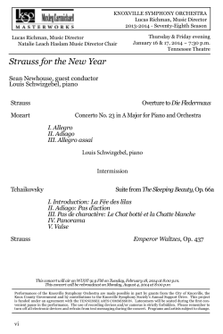 Strauss for the New Year - Knoxville Symphony Orchestra