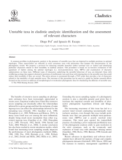 Unstable taxa in cladistic analysis: identification and the assessment