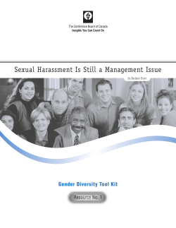 Sexual Harassment Is Still a Management IssueResource No. 1