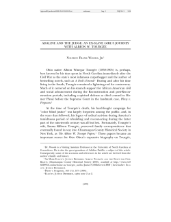 adaline and the judge: an ex-slave girl`s journey