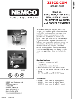 Nemco 6100A - Round Food Warmer - 7 Quarts