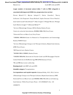 Larger number of invariant natural killer T cells in
