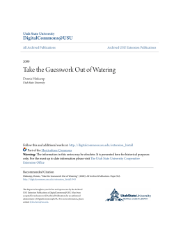 Take the Guesswork Out of Watering