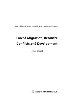 Forced Migration, Resource Conflicts and Development