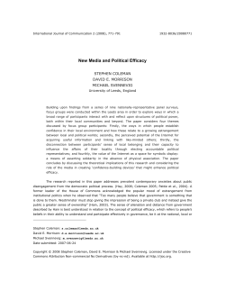 New Media and Political Efficacy