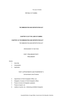 Immigration and Deportation Act