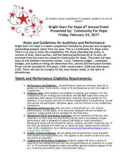 Bright Stars For Hope.2017.Rules and Guidelines