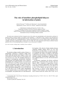 The role of lamellate phospholipid bilayers in lubrication of joints