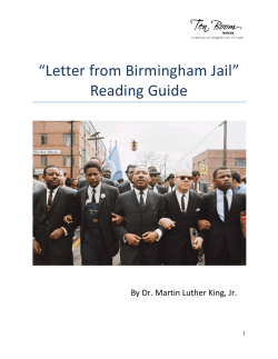“Letter from Birmingham Jail” Reading Guide