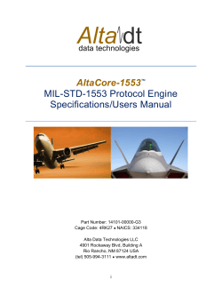 AltaCore-1553 - Alta Data Technologies