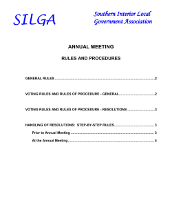 Southern Interior Local Government Association ANNUAL MEETING