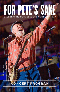 FOR PETE`S SAKE - Minnesota Public Radio