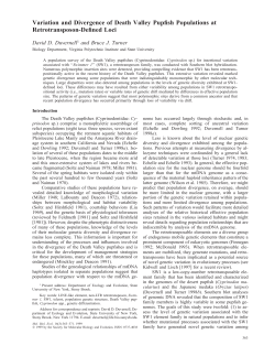 Variation and Divergence of Death Valley Pupfish Populations at