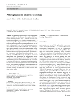 Phloroglucinol in plant tissue culture | SpringerLink