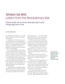Simeon De Witt: Letters from the Revolutionary War