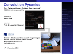 Convolution Pyramids - Mathematical Image Analysis Group