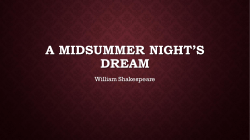 A Midsummer night`s dream Intro