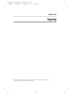 Ageing and Adaptation - Wisconsin Geriatric Psychiatry Initiative