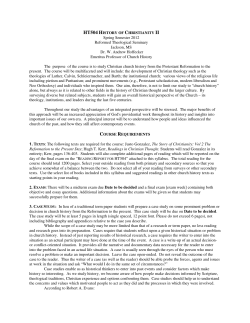 1HT504 - History of Christianity II
