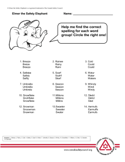 Help me find the correct spelling for each word group! Circle the