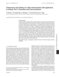 Temperature and melting of a ridge-centred plume with application