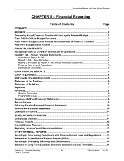 Chapter 8 - Financial Reporting