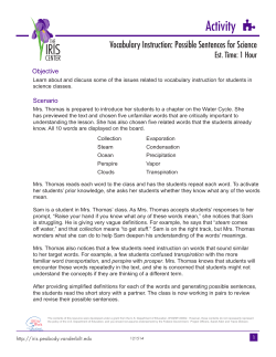 Possible Sentences for Science