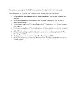 Reading questions for The Jungl