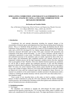 simulating combustion and exhaust gas emissions in a di diesel