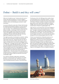 Dubai &ndash; `Build it and they will come!`