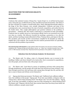 Primary Source Document with Questions (DBQs) SELECTIONS