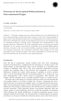 Processes of Socio-spatial Differentiation in Post