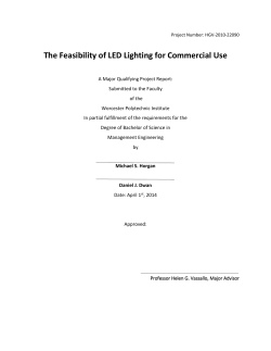 The Feasibility of LED Lighting for Commercial Use