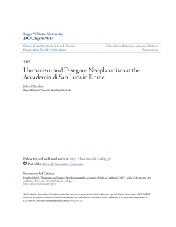 Humanism and Disegno: Neoplatonism at the