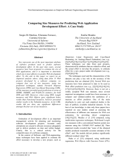 Comparing Size Measures for Predicting Web Application