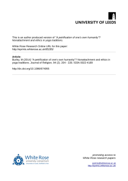 "A petrification of one`s own humanity"? Nonattachment and ethics in