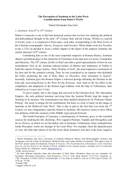 The Perception of Justinian in the Latin West: Considerations from