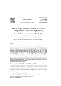 Effects of age, reminders, and task difficulty on young children`s rule