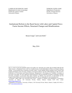 Institutional Reform in the Rural Sector with Labor and Capital Flows