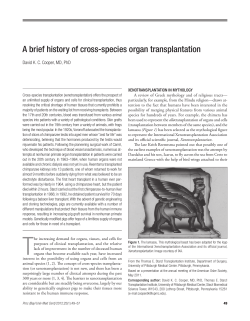 A brief history of cross-species organ transplantation