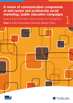 Paper 1 of the Discrimination Community Attitudes Project
