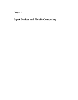 Input Devices and Mobile Computing