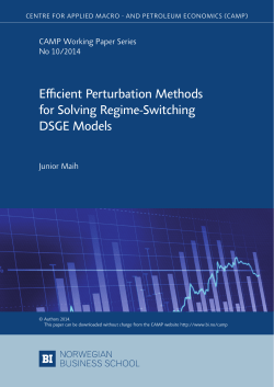 Efficient Perturbation Methods for Solving Regime